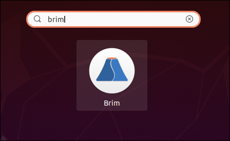 The Brim icon in the Gnome application search results