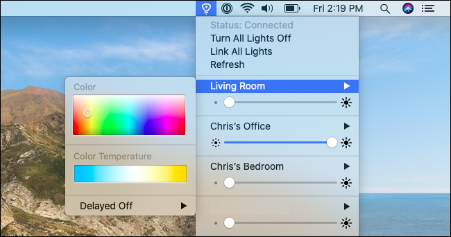 Controlling lights and colors with Colors for Hue.