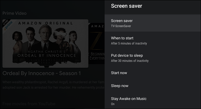screen saver settings