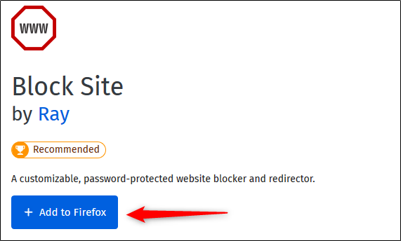 Add to firefox button