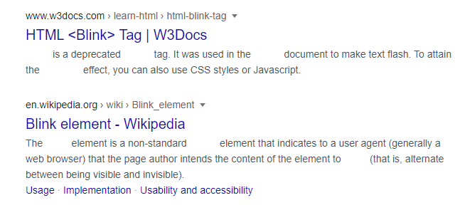 Blink HTML tag GIF