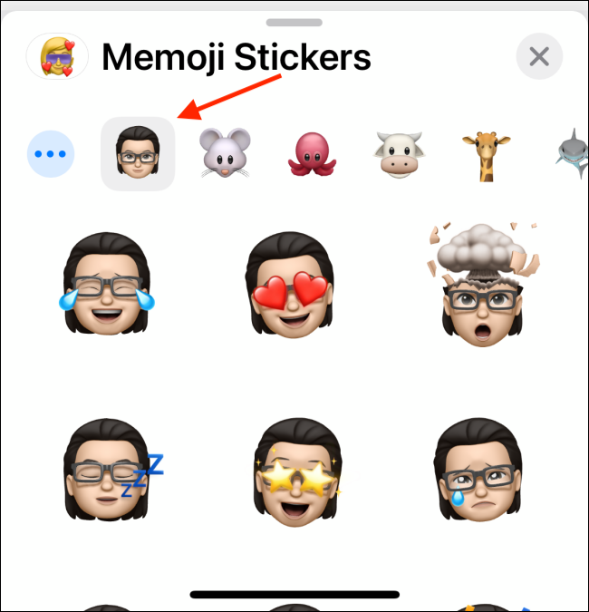 Choose Your Memoji From Keyboard View