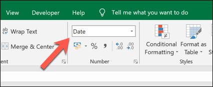 Ensure cells with dates in Excel are set to an appropriate &quot;Date&quot; number value using the Home &gt; Number drop-down menu.