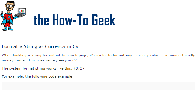 How to geek website preview from 2008