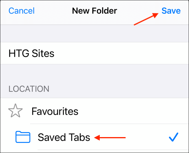 safari ipad save bookmark