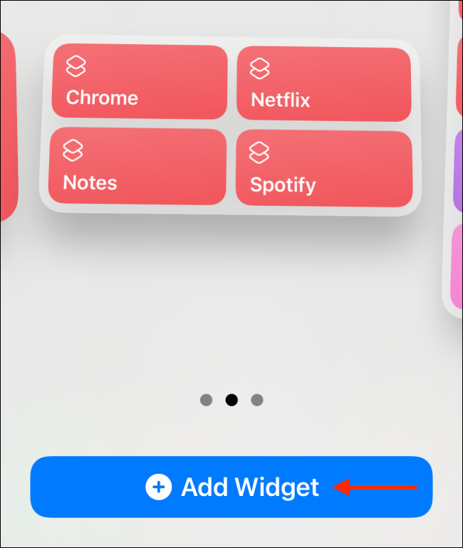 Tap Add Widget From Medium Shortcuts Widget