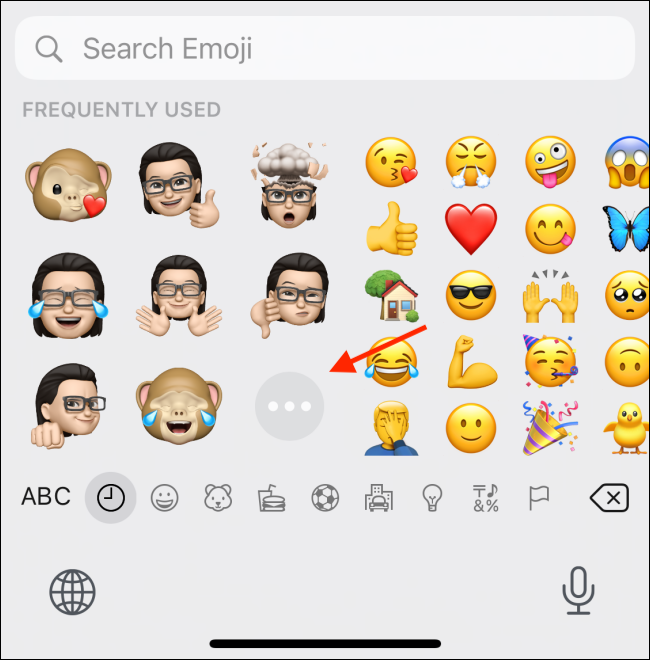 Tap Menu Button From Memoji Stickers Section