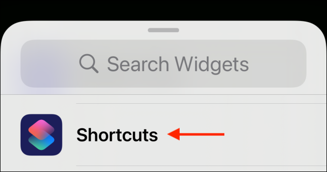 Tap Shortcuts from Widget Picker
