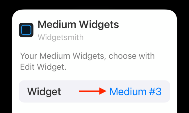 Tap the Widget option