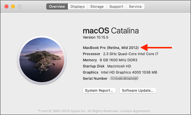 About This Mac in macOS