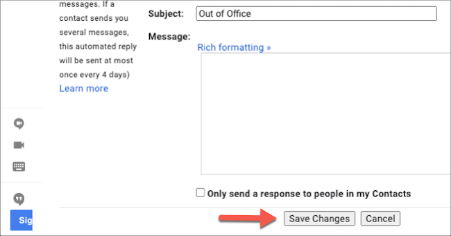 Save new Gmail settings