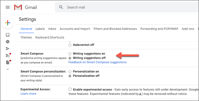 Enable Smart Compose on Gmail