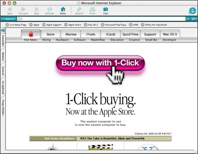Internet Explorer in Apple Mac OS X Public Beta