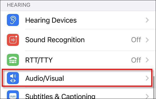 In Accessibility settings on iPhome, tap 