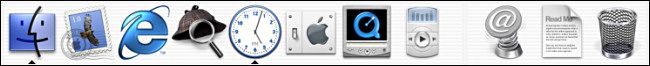 The Mac OS X Public Beta Dock