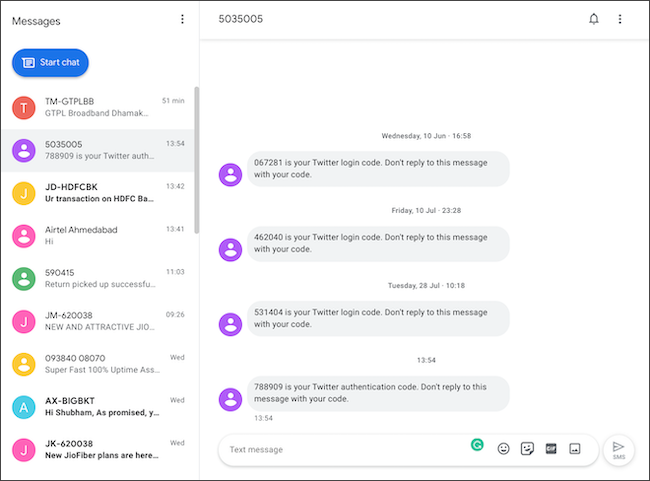 Manage Android SMS inbox on Chromebook