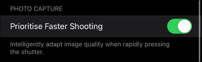 Prioritize Faster Shooting in iOS 14