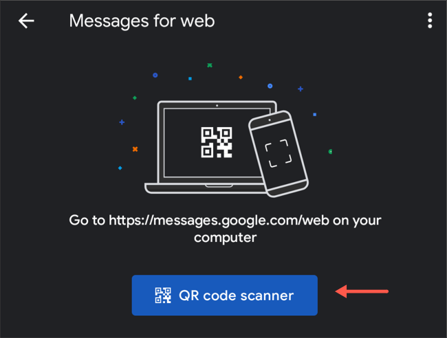 Scan QR code on Android Messages