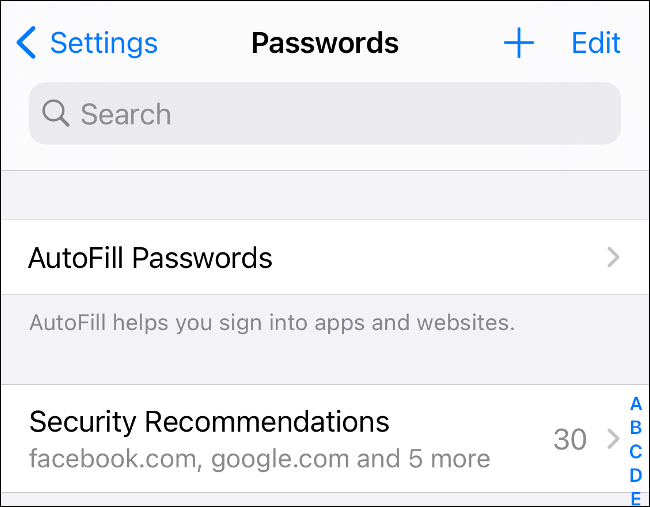 Security Recommendations in iOS Settings