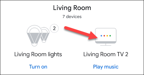 find your google tv device in the google home app