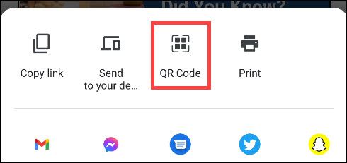 How to Generate a URL QR Code in Google Chrome on Android