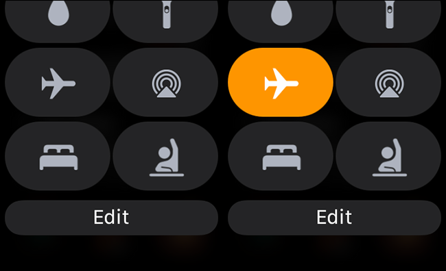 toggling airplane mode on and off on apple watch