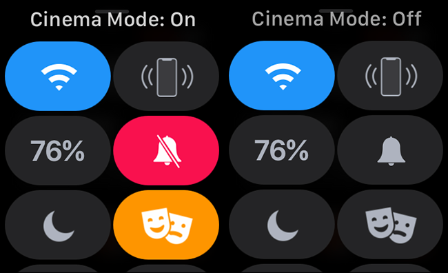 toggling theater or cinema mode on and off on apple watch