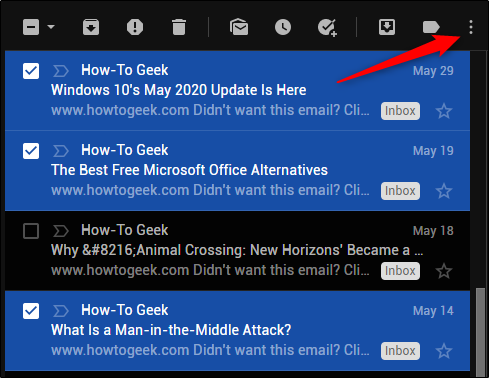Gmails more icon