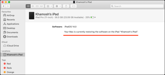 Mac Restoring iPad