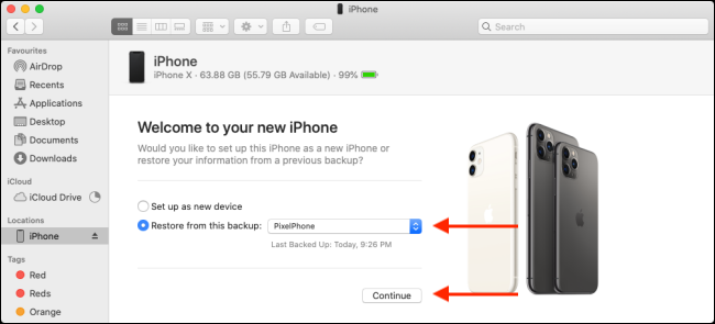 Restore iPhone or iPad from a Backup