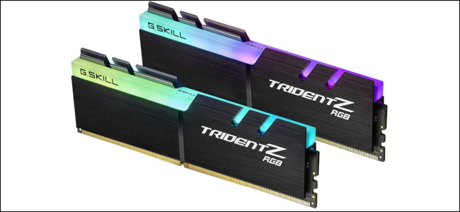 Trident-Z RAM with built-in RGB LED on the top of the sticks.
