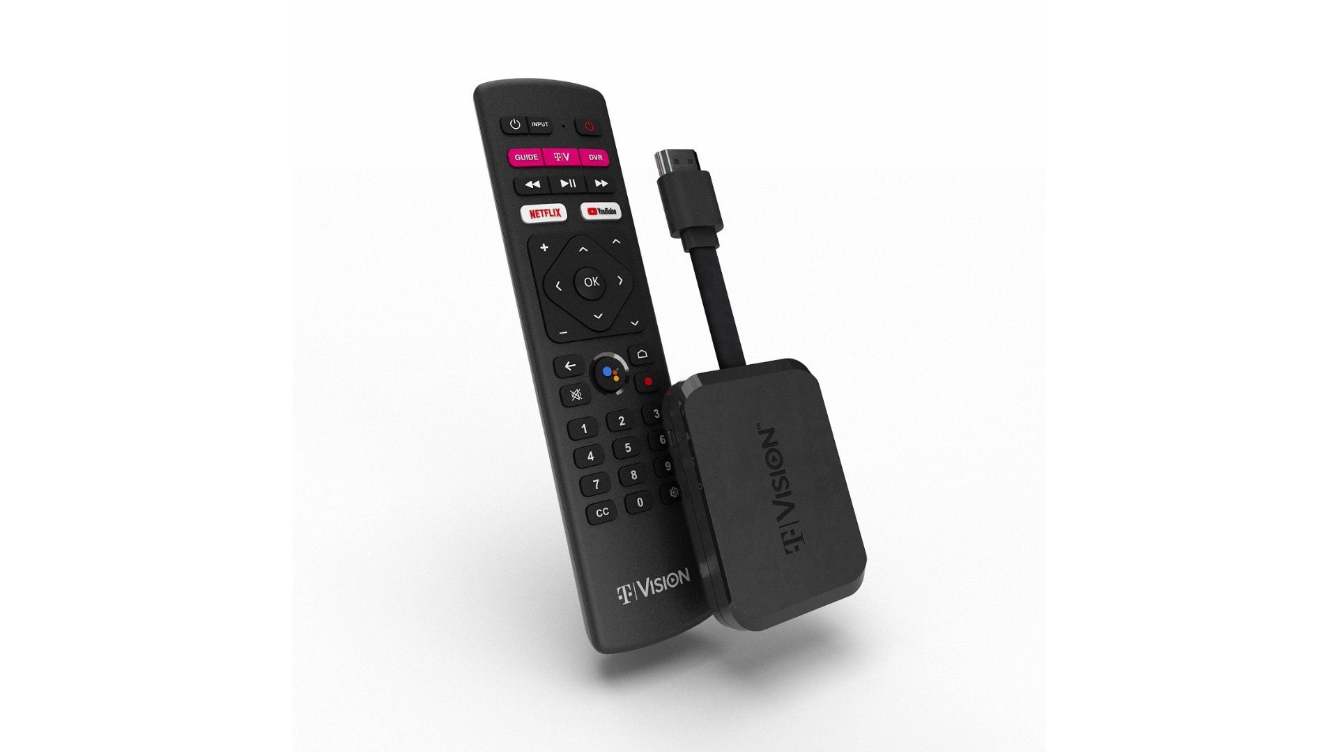 TVision HDMI dongle and remote