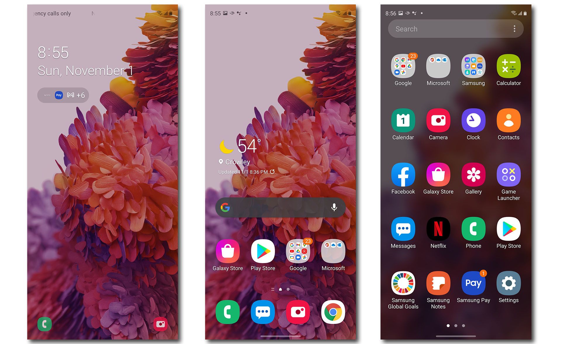 Galaxy S20 FE screenshots
