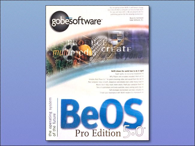 A boxed copy of BeOS sold by Gobe Software in the late 1990s.