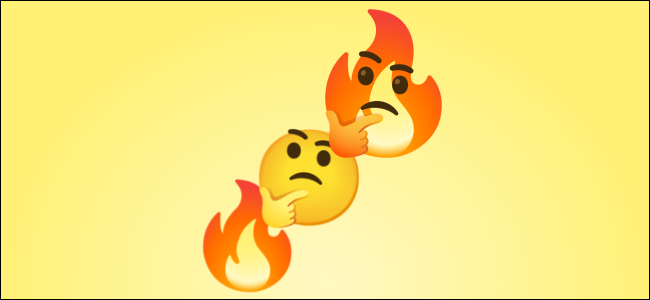 emoji mashup fire and thinking