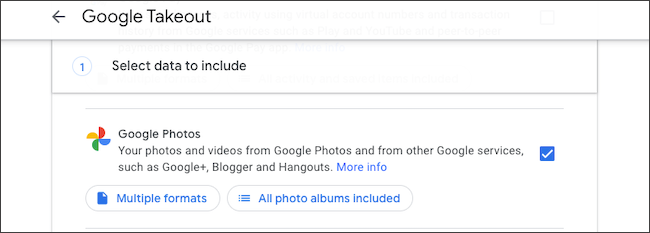 Backup Google Photos library with Takeout