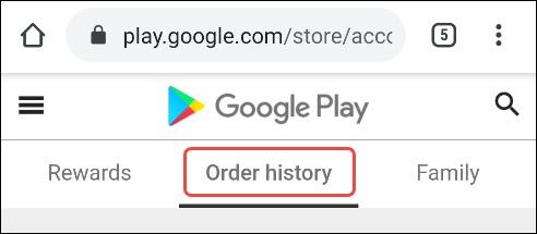 google play order history