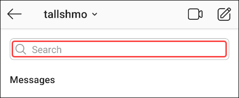 enter a name in the search box