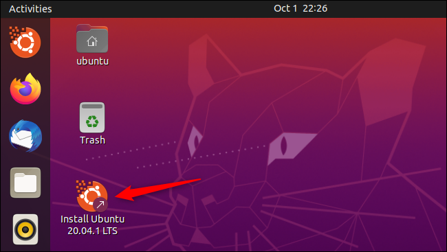 Launch the &quot;Install Ubuntu&quot; application from the desktop