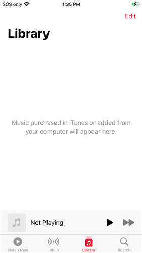 The Apple Music library.