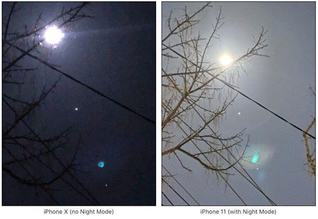 iPhone Night Mode Photo Compared