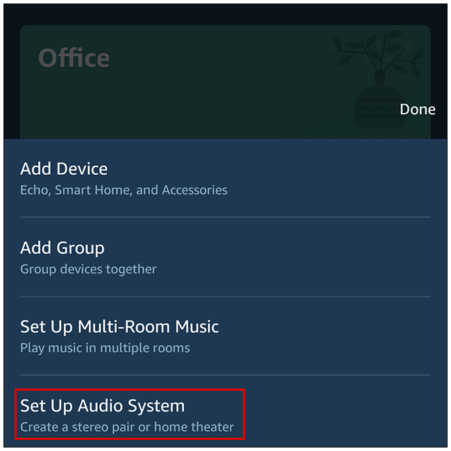 Select "Set Up Audio System" in the popup window.