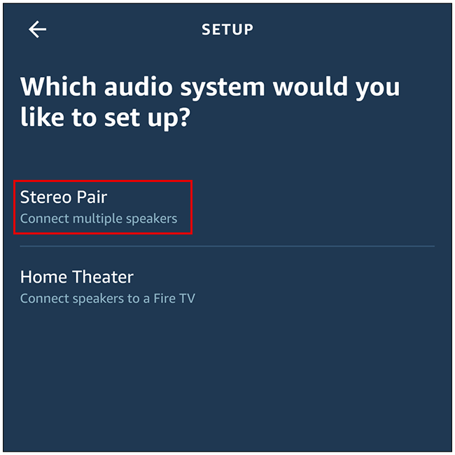 Select "Stereo Pair"
