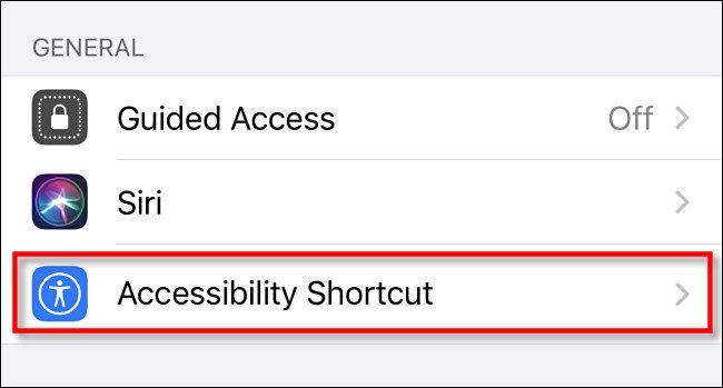 In Accessibility settings on iPhone, tap 