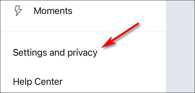 In the Twitter app, tap "Settings and privacy"