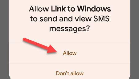 Tap "Allow" for permissions.