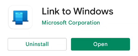 "Link to Windows" app.