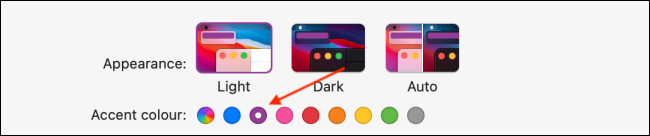 Choose Accent Color in macOS