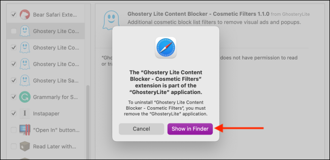 Click Show in Finder