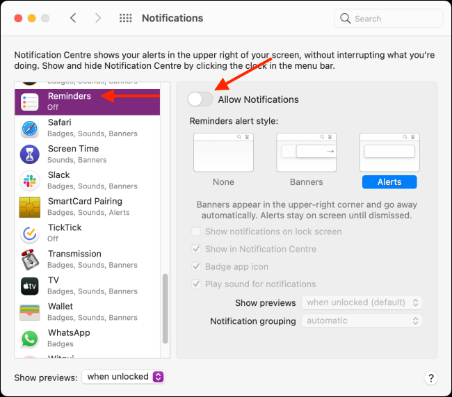 Click Allow Notifications to Enable Notifications for App